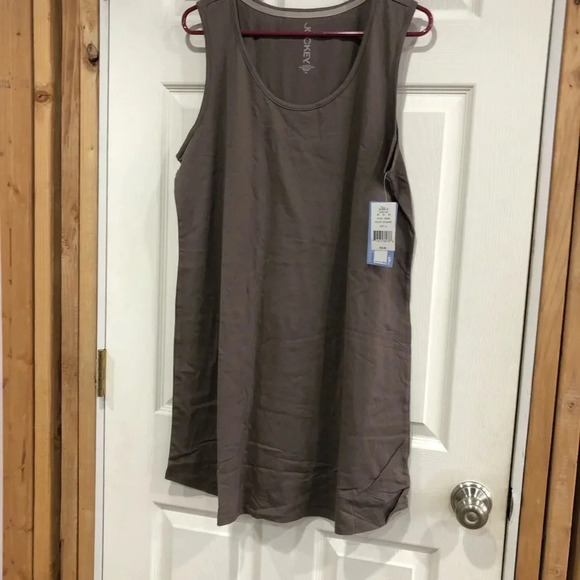 NWT Jockey Long Sleep Shirt Taupe - Picture 1 of 5